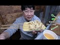 Eating 30Fish Cake Skewers and Various Korean Pancakes at a Street Vendor in Cheonan! KOREAN MUKBANG