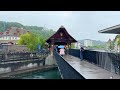 Walking in the Rain in Lucerne 🇨🇭 Switzerland 4K