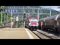 Züge am Bahnhof Turgi. Aargau, Schweiz 2018 (Film 1)