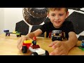 Minecraft Figures Driving 🏎 Lego Brick Race Cars In My Backyard!