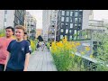 A walk on the High Line, from Hudson Yards to Little island 4K Video