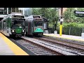 MBTA Green Line Trolleys at Brookline Hills (July 8, 2024)