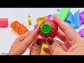 Satisfying Video l How To Make Rainbow M&M hexagon candle with Kinetic Sand Cutting ASMR