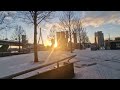 Come With me Enjoy Vlog | Tram Outside beautiful Snow Fall Views | Lovely Sunny Day Weather