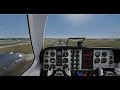 AEROFLY FS4 Flight Simulator - Inside The Cockpit - Baron 58 Flight lands in Charles de Gaulle