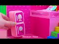 Building Disney Minnie Mouse House from Polymer Clay & Unboxing Beauty Set Toy - DIY Miniature House