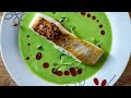 Pan-Fried Halibut with Pea-Basil Velouté Recipe