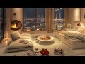 Smooth Jazz in Luxury Apartment With Rainy Night Views | Relaxing Jazz Music for Good Mood 🎷🏙️