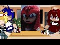 Past sonic characters react/movie/Knuckles, tails, sonic/Designs inspired by Megumislongeyelashes/
