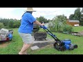 EXTREME DAY YARD WORK OVERGROWN AROUND THE MOBILE HOME | KIMI COPE