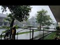 Relaxsing natural heavy rain sound | Beautiful heavy rain and cool atmosphere home town life