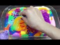 Relaxing with clay piping bags and many things | Mixing random things into GLOOSY slime !!!