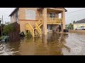 07-08-2024 Galveston, TX  - Hurricane Conditions, Neighborhoods Inundated With Surge