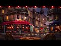 Rainy Night Paris Cafe Ambience with Smooth Jazz and Rain Sounds for Relaxation, Focus, & Sleep