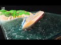 Costa Concordia wreckage model scene production 1/1000