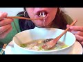 ASMR EATING | ASIAN SOUP | BEEF PRAWNS | MUKBANG NO TALKING | EATING SOUNDS | MEB ASMR