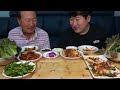 Jokbal & Bossam, Boiled pork belly & pig's feet - Mukbang eating show