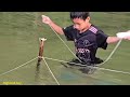 Highland boy khai fishing, Techniques for setting hook traps and harvesting stream fish for sale