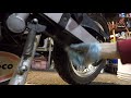 How to adjust drive chain tension on a first generation KLR650