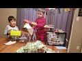 Logan opening his presents on his 5th birthday!