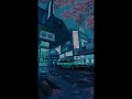 Driving through downtown in the 80s style lofi beat - 