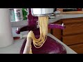 Making spaghetti with Kitchenaid pasta press attachment