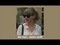 the man - taylor swift (sped up)