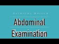 Abdominal Examination - Clinical Skills - Medical School Revision - Dr Gill