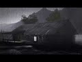 Rainstorm and thunder to make you fall asleep in 5 minutes/Log cabin by the river