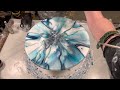 398. Fluid Art Lazy Susan with TONS of tips!! These are HOT!! Functional Art #abstractart