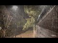 Heavy Rainsounds on a night when everyone is asleep - nature's white noise for deep sleep and rest