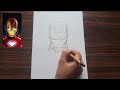 Iron man drawing l outline l part-1 l Step by step l tutorial vedio