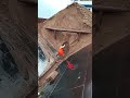 Barge unloads 3200 tons of river sand - relaxing video, work on the barge