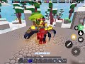 Doing block hunt in bedwars on Roblox