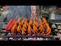 Grilling chicken feet!                           #chicken #feet #steetfood #chickenfeet