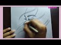 Pencil sketch || How to draw Cute Girl Face - step by step || Drawing Tutorial for beginners