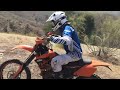 KTM EXC 525 full throttle hill climb
