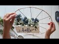 Dollar Store Craft: Floral Bike Wheel Wreath