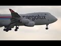 1 HOUR+ of Boeing 747 at Schiphol Airport - 66 Landings and Takeoffs by the Queen of the Skies