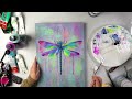 Step by Step TEXTURE Art YOU Can Try! Colour EXPLOSION - Stunning Dragonfly! | AB Creative Tutorial