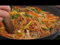 Vegan Korean Style Stir Fry Noodles | EASY VEGAN DINNER