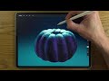 HALLOWEEN PUMPKIN Drawing tutorial on iPad Procreate