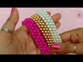 How To Make Simple Pearl Bracelet// Beads Bracelet// Useful & Easy