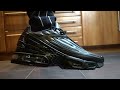 NIKE AIR MAX PLUS 3 TRIPLE BLACK IN LEATHER (AIR MAX TN) ON FEET REVIEW