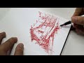 Quick Pen Scenery with Pilot Metropolitan | Ink Drawing | ASMR