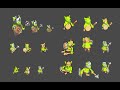 Cartoon Goblin isometric 8 directions, different styles, 3 levels of armor