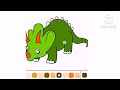 Coloring more Dinosaurs step by step by number