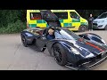 Adrian Newey leaving Goodwood Festival of Speed in his Aston Martin Valkyrie