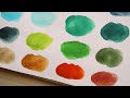 Using Kuretake Gansai Tambi watercolours for the first time! Painting process 🎨