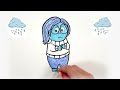 Learn HOW TO DRAW SADNESS  - Easy drawing and coloring for kids
